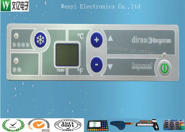 Yarım Şeffaf Renkli Pencereli Kum Etkisi PC018mm Kare Anahtar Membrane Switch