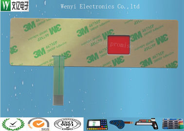 Yarım Şeffaf Renkli Pencereli Kum Etkisi PC018mm Kare Anahtar Membrane Switch