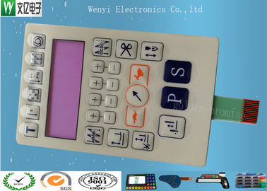 Özel Membrane Switch Panel Poly Dome 0.175mm PET Yerleşimi Pembe Pencere