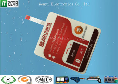 Hiçbir Dokunsal PC kum Düz Membrane Switch 3 M 467 Kırmızı Sertleştirici Ile Karbon ZIF Kuyruk